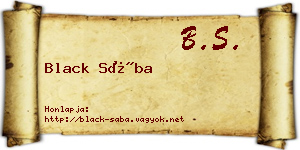 Black Sába névjegykártya